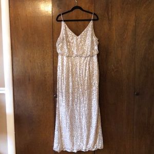 Adrianna Papell Champagne Formal Dress